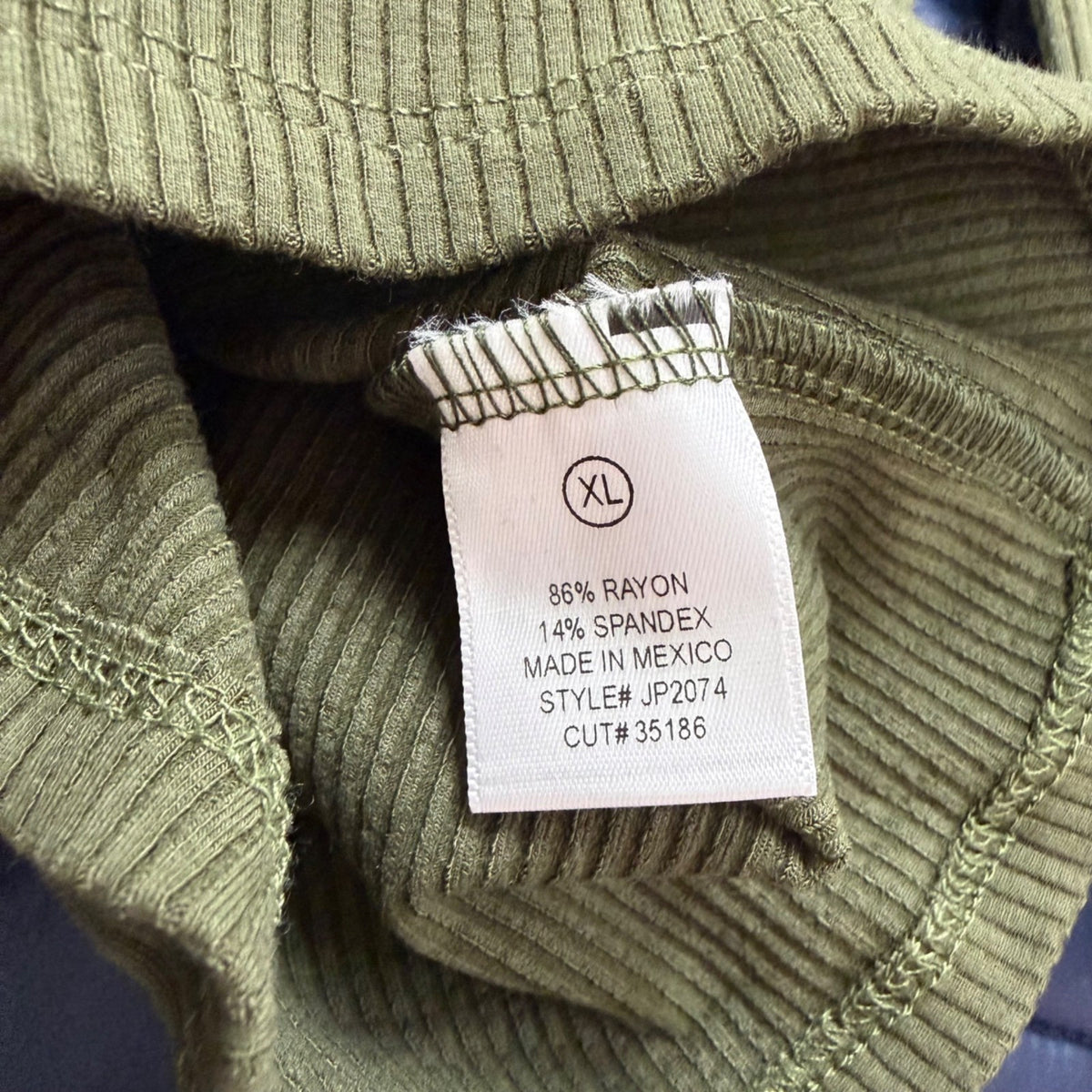 Fashion Nova Womens Olive Ribbed Long Sleeve Snatched Romper Rayon/Spandex Sz XL