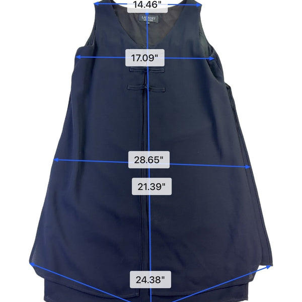 Laundry By Shelli Segal Womens Navy Sleeveless Shift Dress Size 10