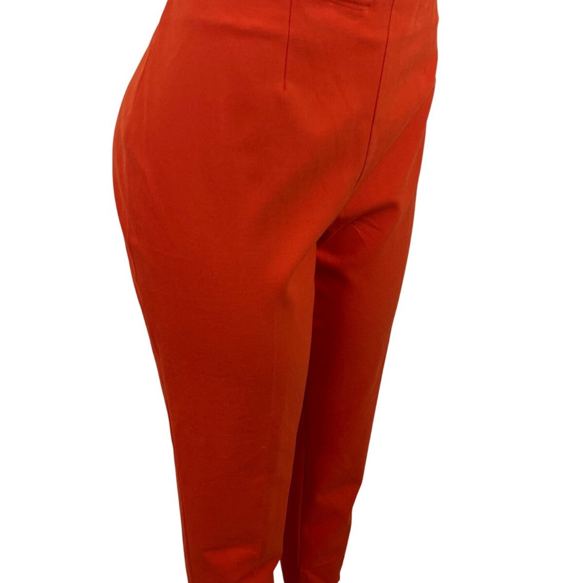 Lands End Mid Rise Slim Leg Red Capri Pants Size 12