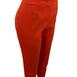 Lands End Mid Rise Slim Leg Red Capri Pants Size 12