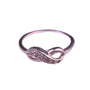 Silver Tone Womens 925 Infinity Knot Ring Thailand Engraving Symbolic Style Sz 7