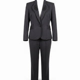 R.J. & Co Petite Womens Black Beaded Blazer & Pants 2-Piece Sz 14P Top12P Pants