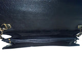 Empire-ORR Women’s Black Patent Leather Gold Chain Strap Clutch Bag