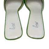 Bijou Women’s Green Fabric & Buckle Detail Square-Toe Heeled Sandals Size 9M