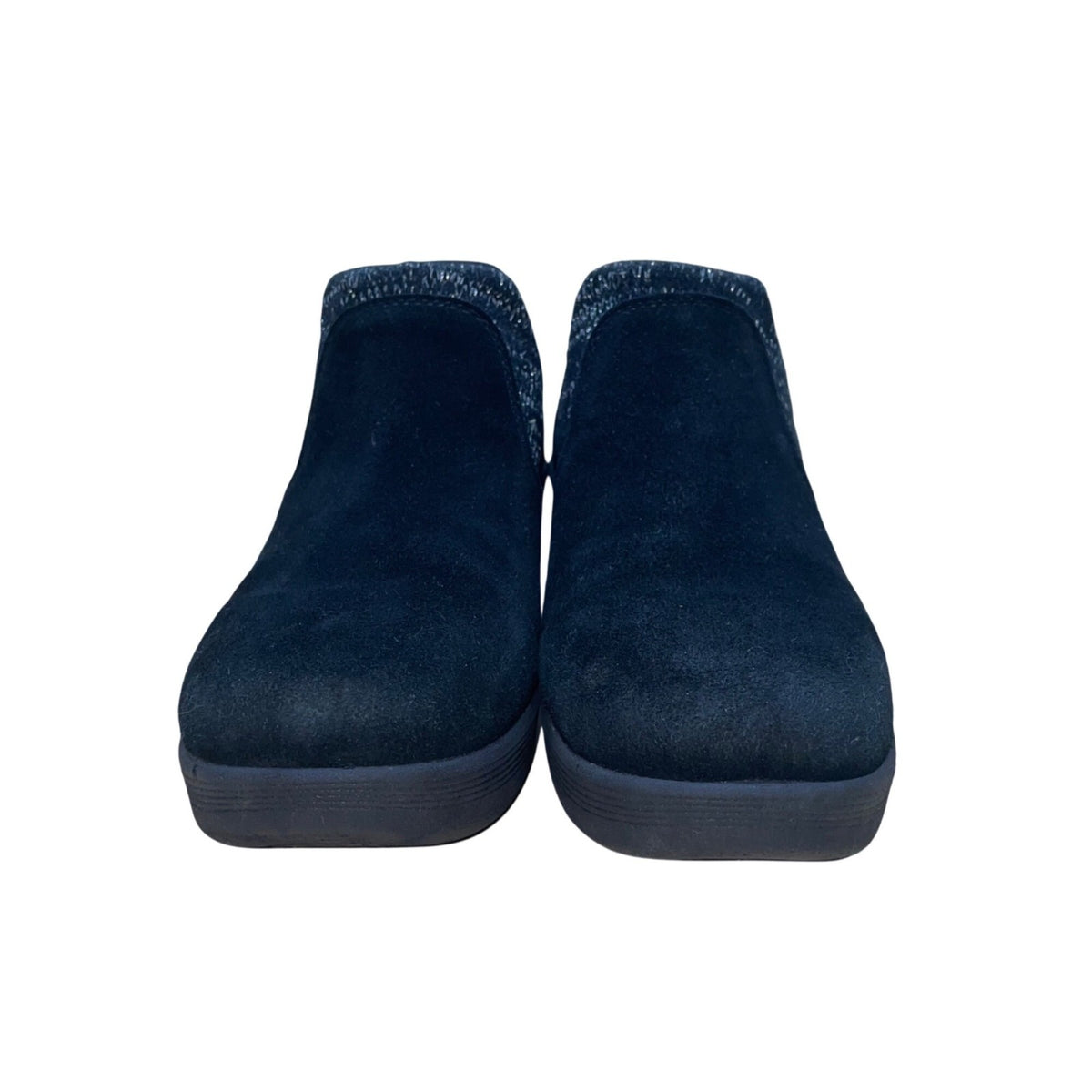 Skechers Women’s Black Suede Comfort Slip-On Martha Stewart Booties Size 11