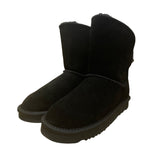 Style & Co Women’s Black Split Leather Faux Fur Lined Winter Boots Size 8M