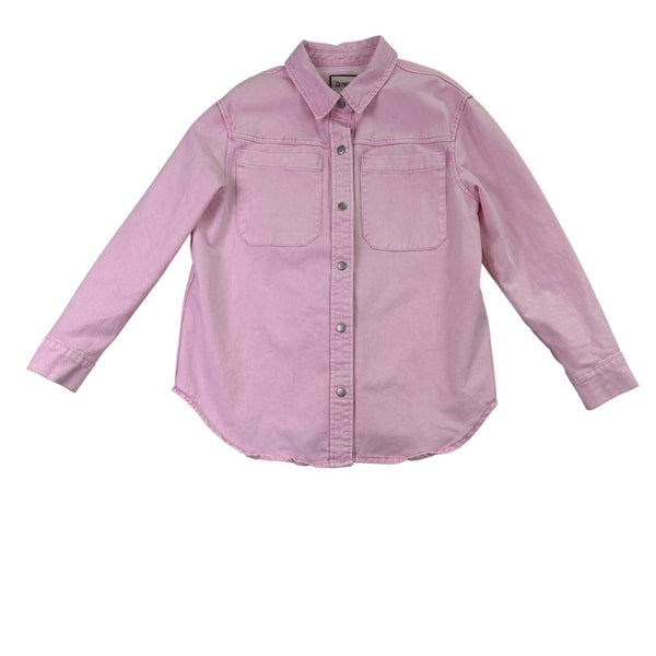 Di Marzio Bagatelle Womens Pink Long Sleeve Button-Up Shirt Causal Style Sz S