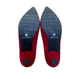 Xin Ma Women’s Red Faux Suede Slip-On Pointed Toe Ballet Low Heels Size 25