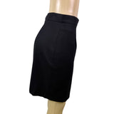 United Colors Of Benetton Womens Black Virgin Wool Pencil Skirt Size 46