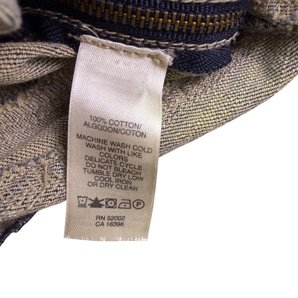 DKNY Womens Blue Cotton Jean Skirt Tiered Design Lightweight & Stylish Size 12 