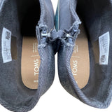 Toms Women’s Gray Suede Faux Wool Side Zipper Closure Ankle Booties Size 6.5