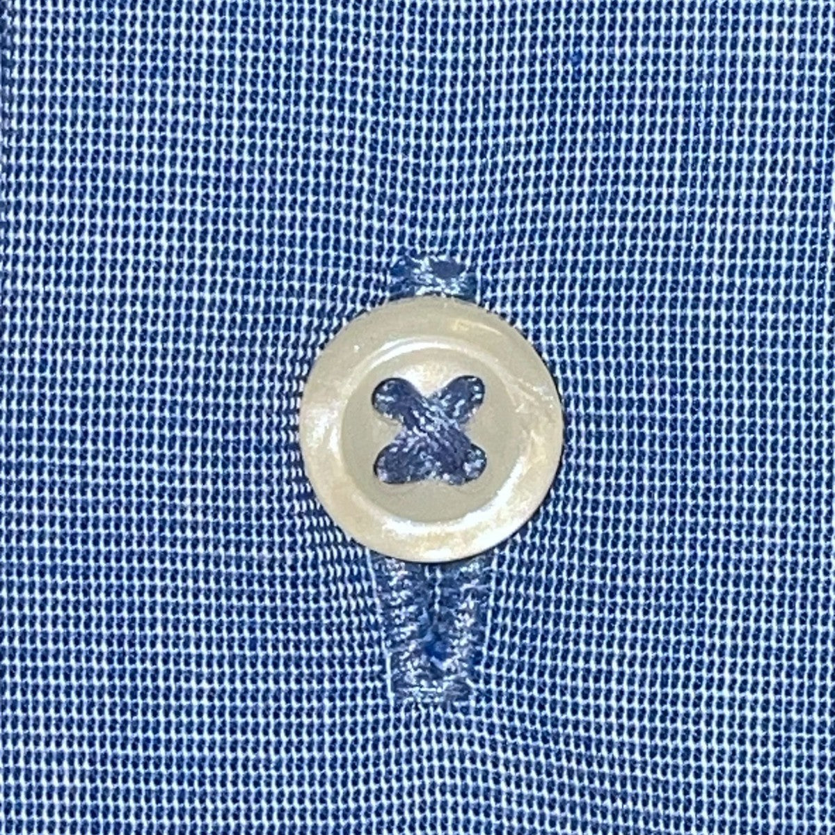 Mens Blue Long Sleeve Button-Up Shirt XXL 100% Cotton New