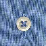 Mens Blue Long Sleeve Button-Up Shirt XXL 100% Cotton New