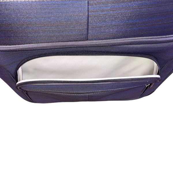 Ricardo Men’s Gray & Blue Blend Nylon 4-Wheel Spinner Expandable Travel Luggage