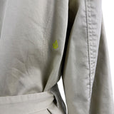 Volcom Women Khaki Cotton/Elastane Jacket Belted Military Style Size L