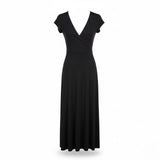 Banana Republic Womens Black Wrap Maxi Dress Comfortable & Flowy Sz M