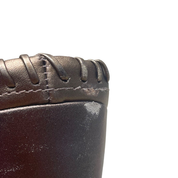 Modellista Women’s Bronze Stitched Leather Slip-On Drive Mules Size 10M