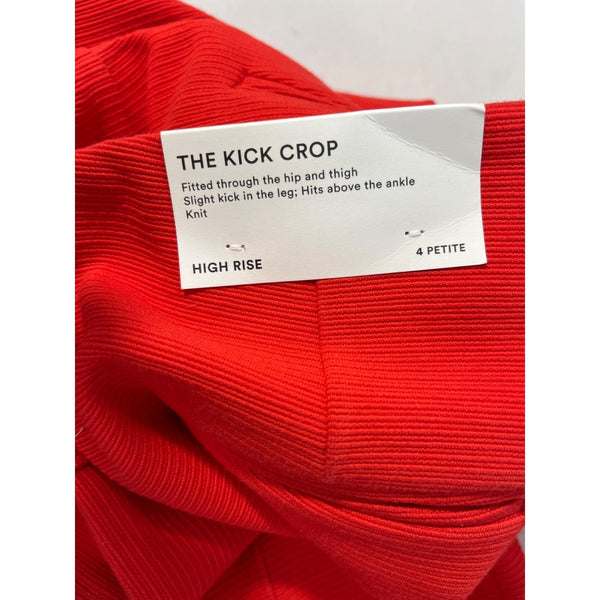 Ann Taylor Women's  Scarlet Red Capri Side Zip Up Pants Sz 4 - NWT