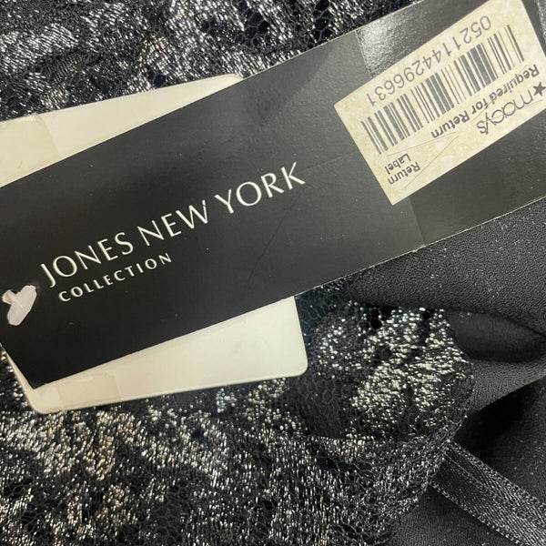 Jones New York Cardigan Girly Glam Black  Women's Sweater Sz 10