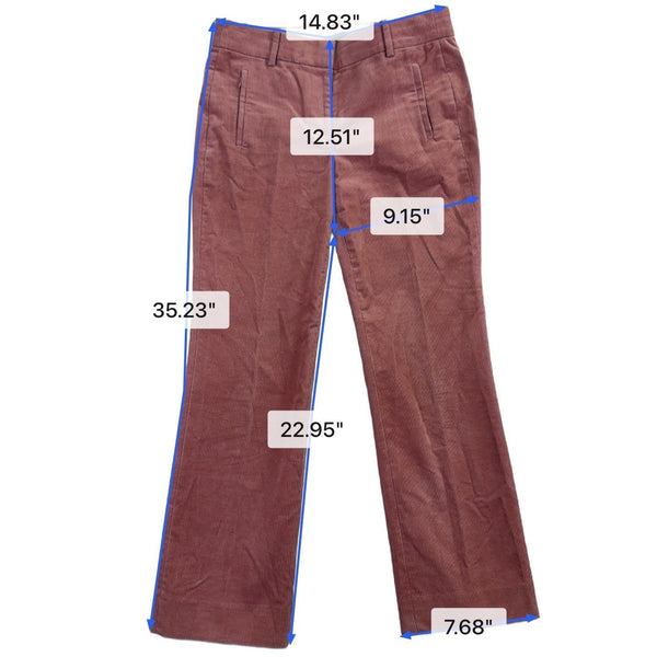 J.Crew Womens Pink Classic Fit Trousers Stretch Fabric Office Wear Size 0