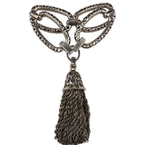 Kendra Scott Womens Silver Tone Metal Open Link Chain Tassel Bracelet