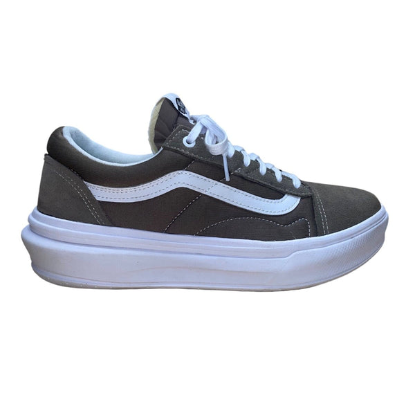 Vans Men’s Green & White Suede Canvas Low-Top Skateboarding Sneakers Size 11