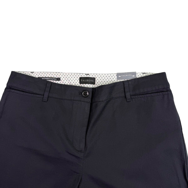 Talbots Womens Black Perfect Crop Pants Slim Fit At Waist Size 10