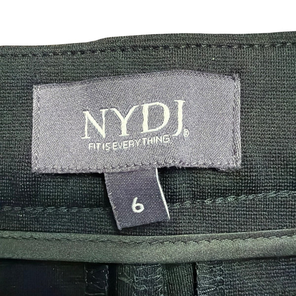 NYDJ Womens Black Ponte Ankle Pants Lightweight Slim Stretch Fit Modern Size 6