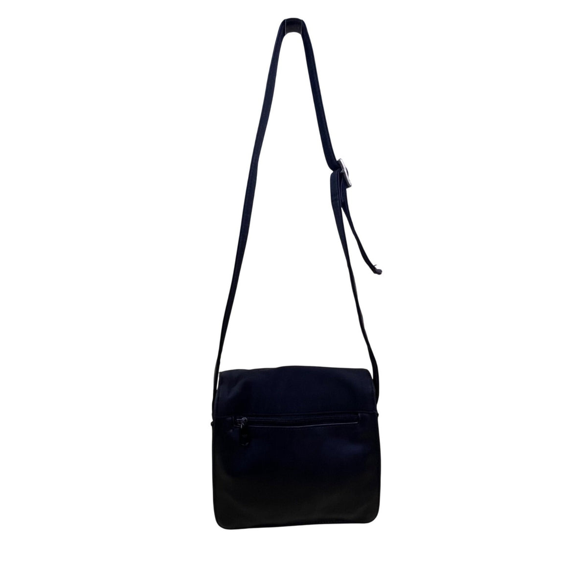 Liz Claiborne Women’s Black Faux Leather & Nylon Adjustable Strap Crossbody Bag