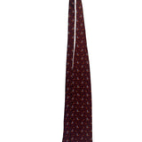 Calvin Klein Mens Burgundy Silk Patterned Tie Geometric Diamond Classic Design