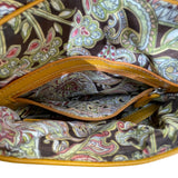 Tignanello Women’s Yellow Leather With Front Zip Pocket Crossbody Bag
