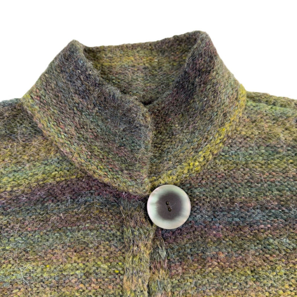 J. Jill Womens Multicolor Wool-Blend Button-Front Cardigan Sweater Size S