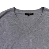 Banana Republic Women Gray V-Neck Sweater Classic Knit Pullover Size S