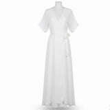 Reformation Womens Ivory Wrap Maxi Dress Lightweight & Flowy Elegant Style Sz XS