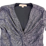 Loft Womens Gray Black Knit Twist Front Dress Petite Size XSP