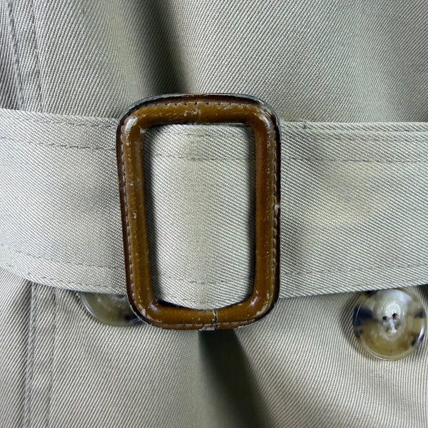 Vintage Christian D Mens Beige Trench Coat  Belted Classic Size 44R