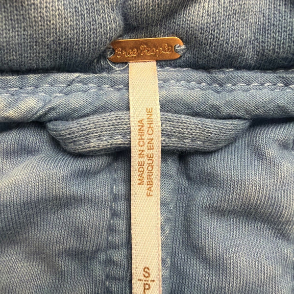 Free People Womens Blue Quilted Cotton Jacket Zip Front Lightweight Casual Sz S