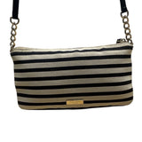 Kate Spade New York Black & Beige Patent Leather Bow Accent Crossbody Bag Sz S
