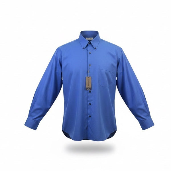 John W. Nordstrom Mens Blue Wrinkle-Free Button-Up Shirt Smartcare Size XXL