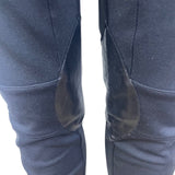 Bisou bisou Black Stretch Women’s Skinny Pants Leather Knee Accents Sz 12
