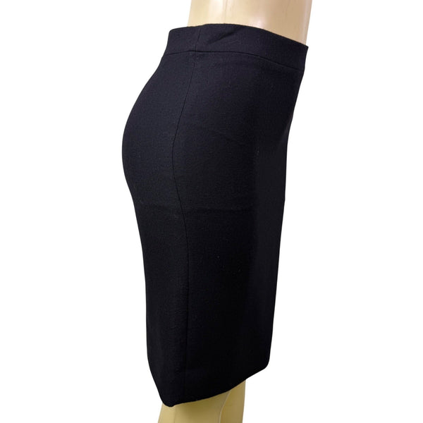 J.Crew Womens Black Wool Pencil Skirt Career Wear Timeless Style Size 2