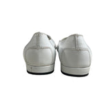 Grupo Italiano Women's White Leather Stitching Sole Flat Slippers Sz 7