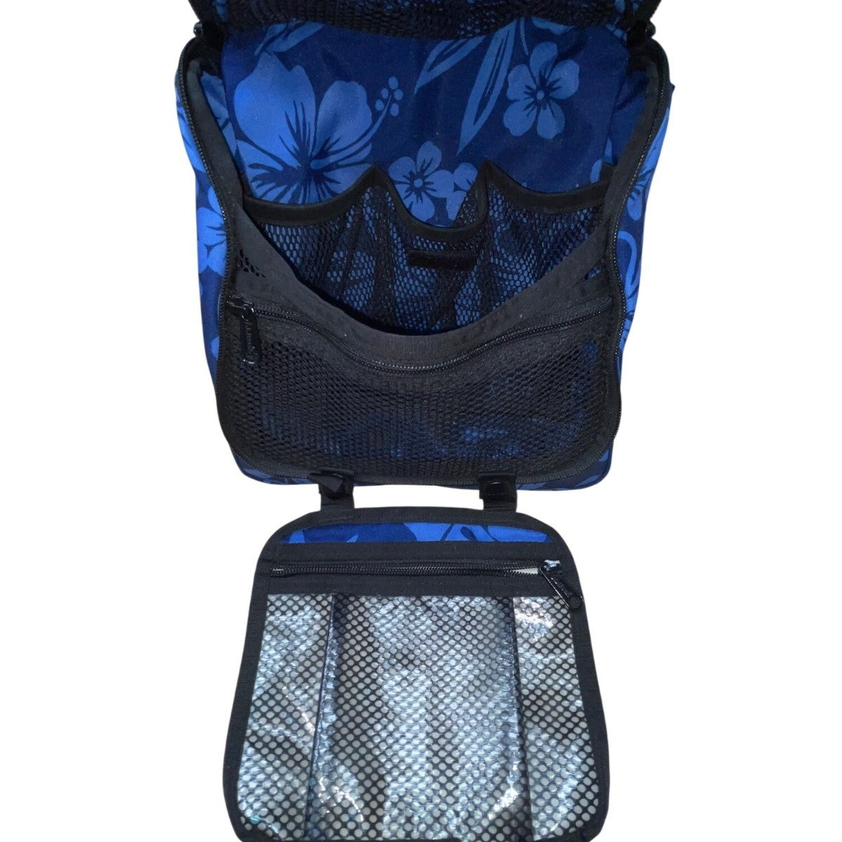L.L. Bean Women’s Blue Floral With Adjustable Shoulder Strap Travel Bag