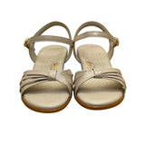 SAS Women’s Gray Leather Strappy Adjustable Ankle Strap Wedge Sandals Size 8.5M