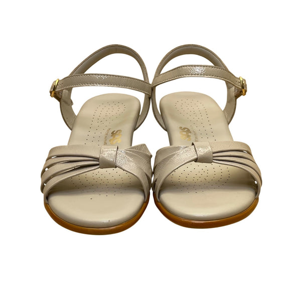 SAS Women’s Gray Leather Strappy Adjustable Ankle Strap Wedge Sandals Size 8.5M