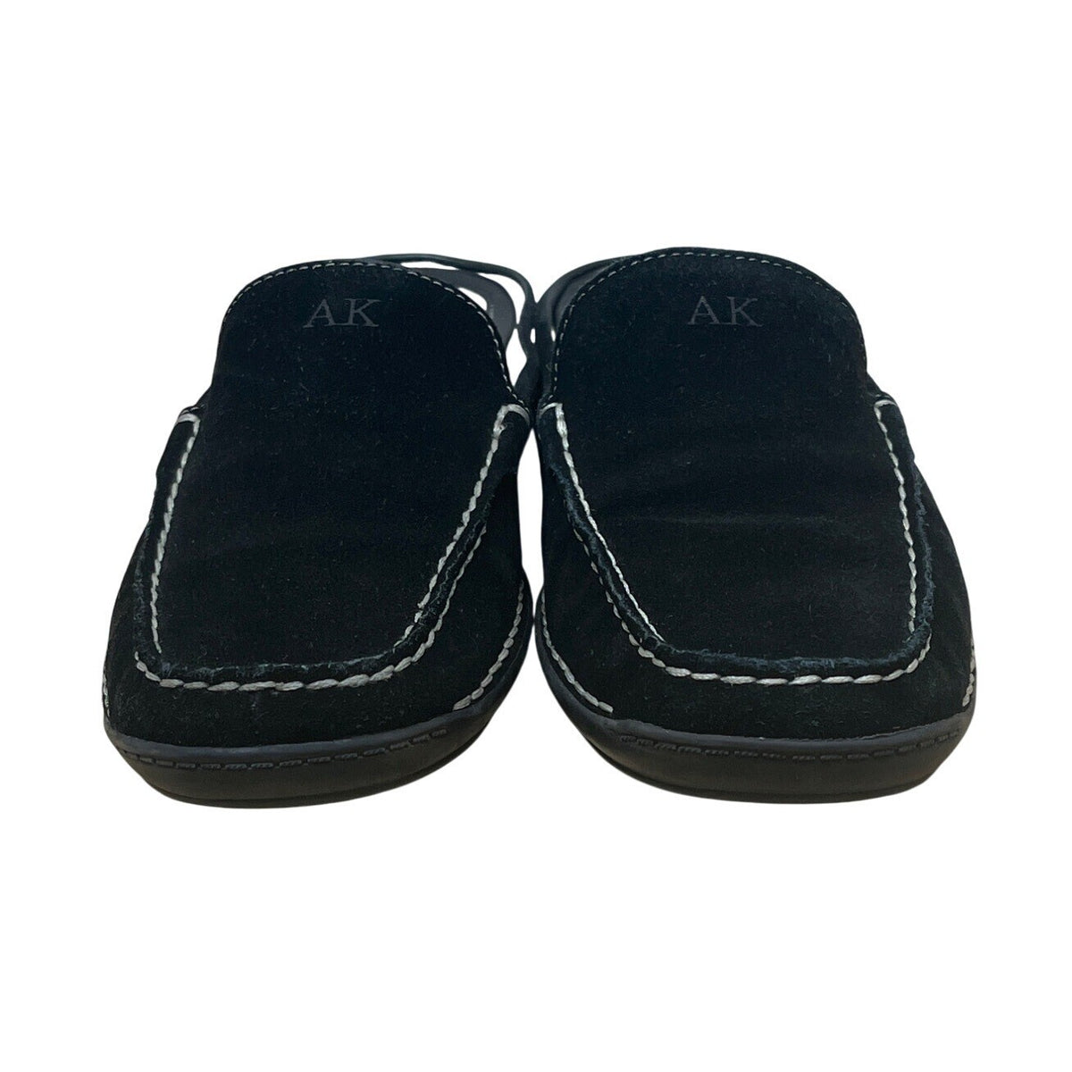 Anne Klein Women's Black Suede Leather  Slip-On Maarthus Mules Size 9M
