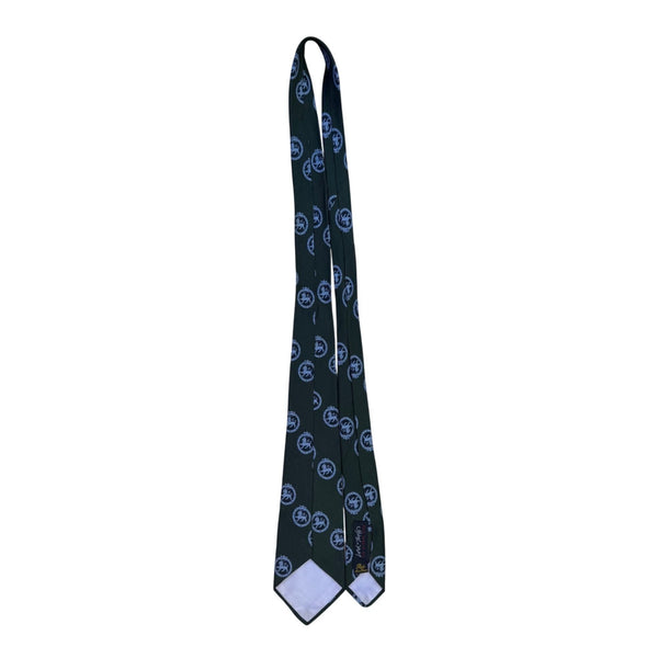 Lord & Taylor Mens Green All Silk Patterned Tie British Crested Club  Details