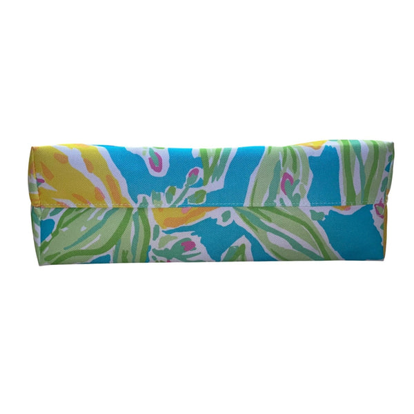Lilly Pulitzer Women’s Green Multicolor Lemon Print Summer Carryall Tote Bag