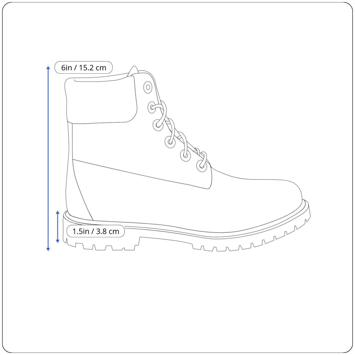 Lands’ End Men’s Black & Navy Lace Up Waterproof Winter Hiking Boots Size 9.5