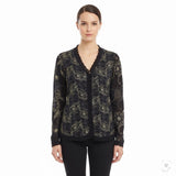 Stizzoli Women’s Black & Gold Lana/Poliamm/Polyester Sweater & Shirt Set